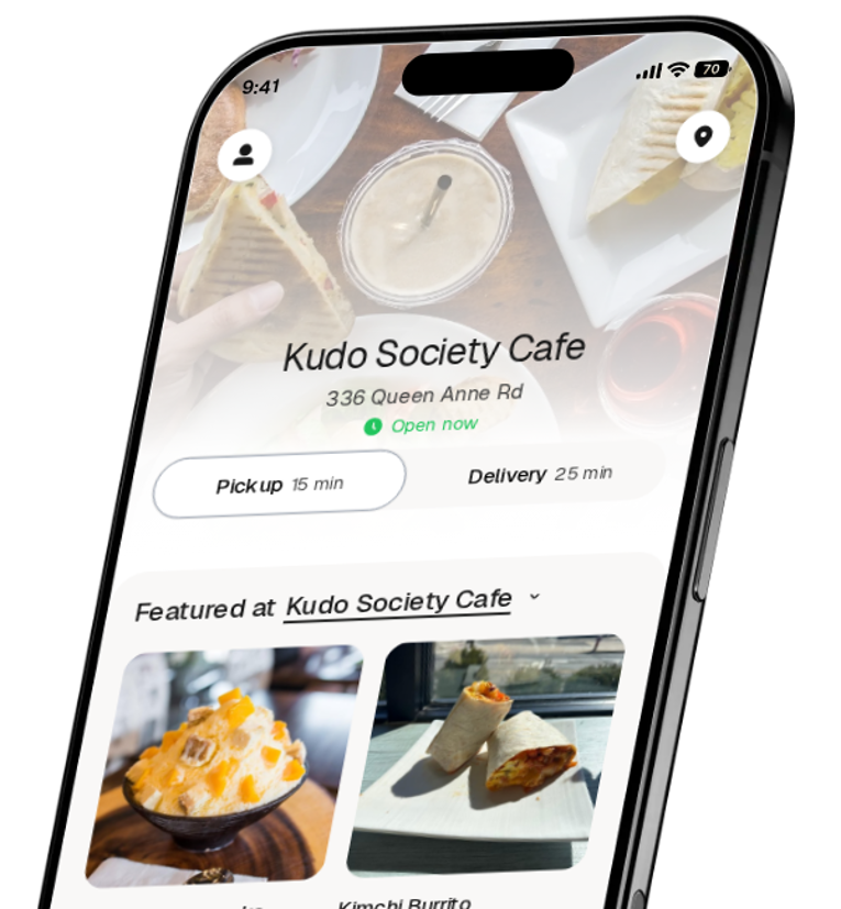 Kudo Society Cafe app preview
