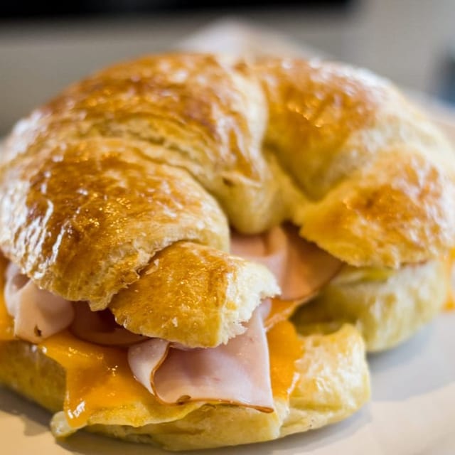 Croissant with Egg & Cheese.