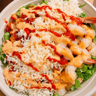 Kimchi Rice Bowl with Shrimp